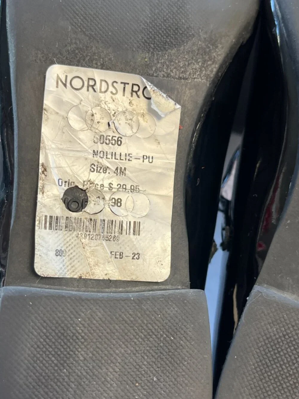 Nordstrom Kids Nolillie Black Patent Bow Mary Janes Size 4M